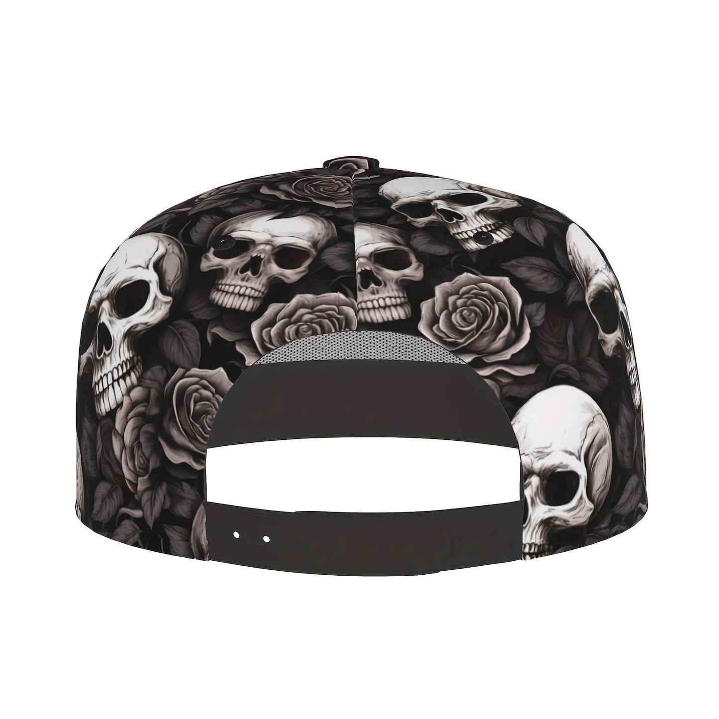 Cool Hippie Skull Rose Punk Snapback Cap