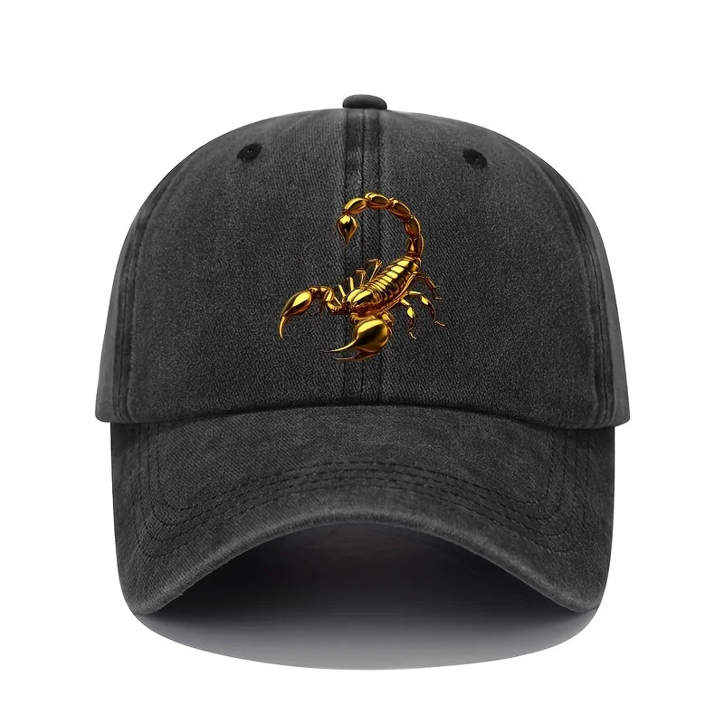 Golden Scorpion Printed Adjustable Baseball Cap