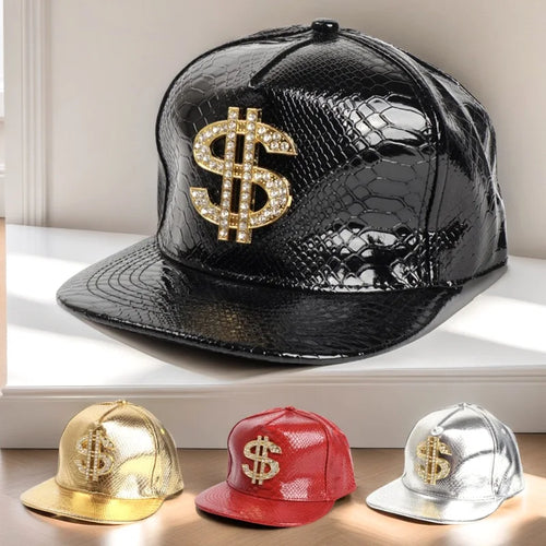 PU Diamond Luxury Snapback Cap