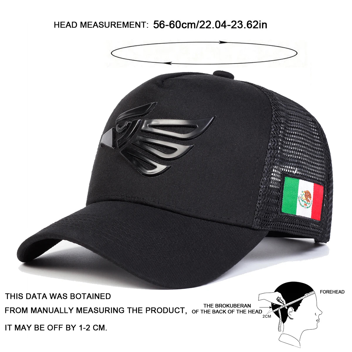 Unisex Mexican Eagle Label Adjustable Baseball Cap