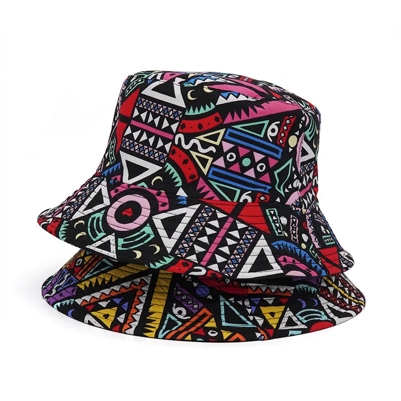 Unisex Letter Print Reversible Bucket Hat