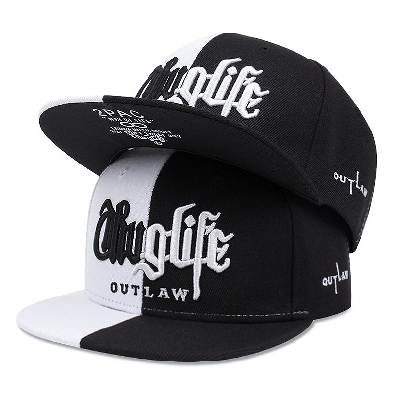 Thuglife Embroidery Hip Hop Snapback Cap