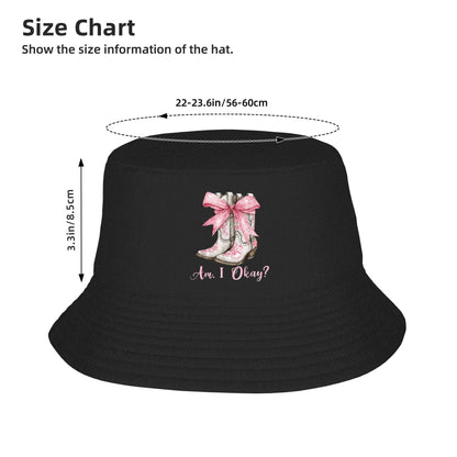 Am I Okay Western Cowgirl Bow Bucket Hat