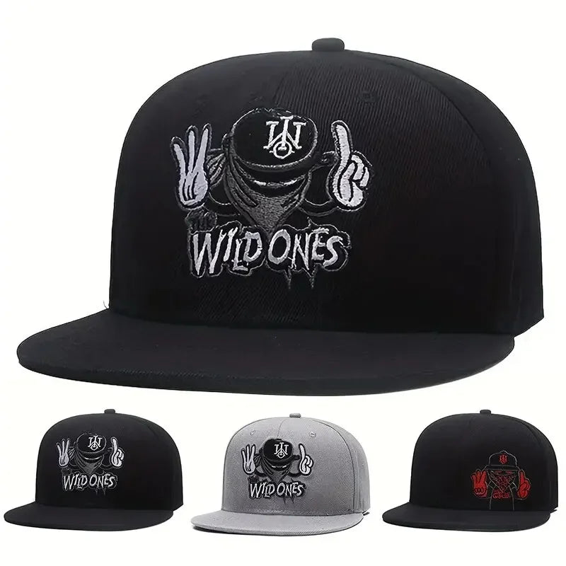 Ninja Letter Embroidery Unisex Snapback Cap