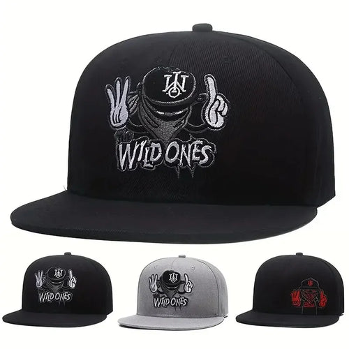 Ninja Letter Embroidery Unisex Snapback Cap