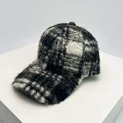 Check Leopard Print Baseball Cap