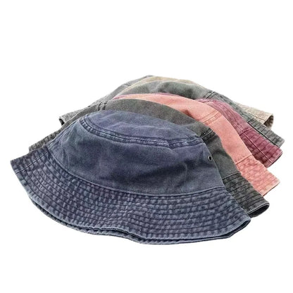 Unisex Washed Denim Bucket Hat