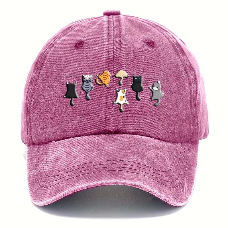 Cute Cat Print Casual Baseball Cap
