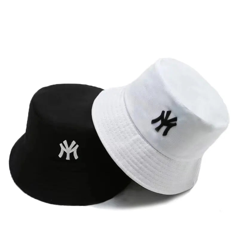 Unisex Letter Embroidery Reversible Bucket Hat