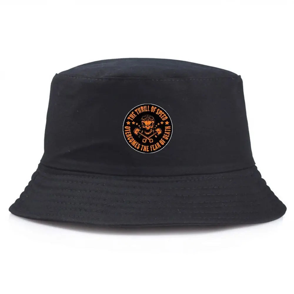 Unisex Skull Print Summer Bucket Hat