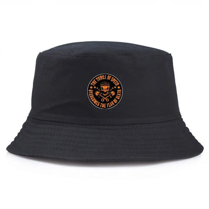 Unisex Skull Print Summer Bucket Hat