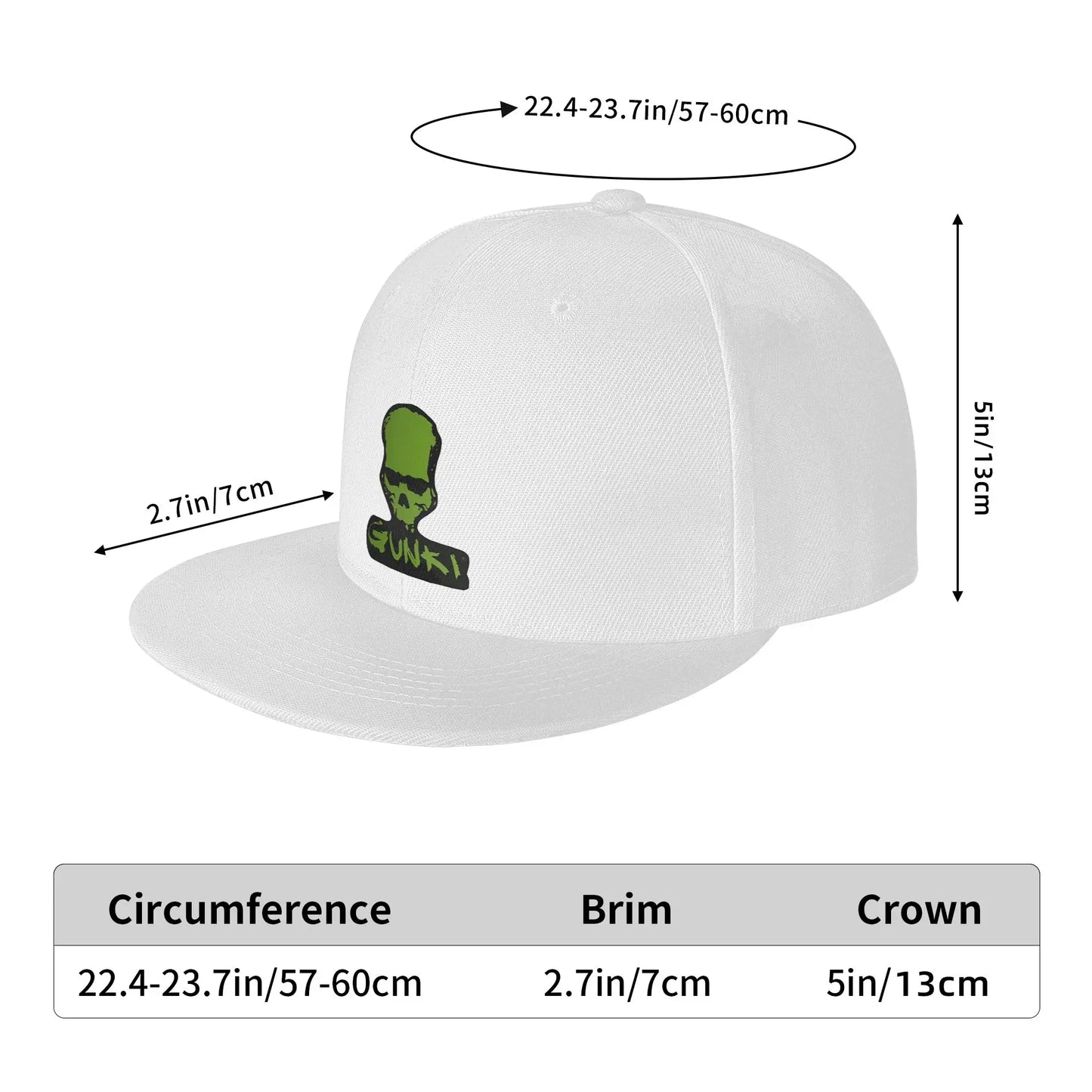 Gunki Logo Angling Skull Unisex Snapback Cap