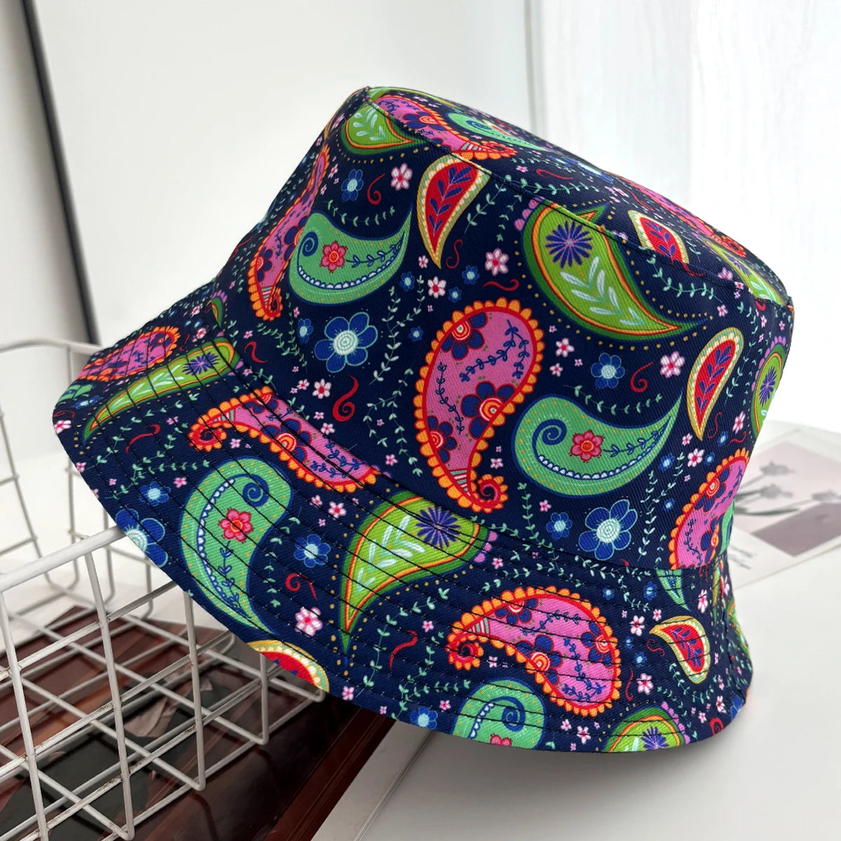 Leaf Pattern Fisherman Bucket Hat