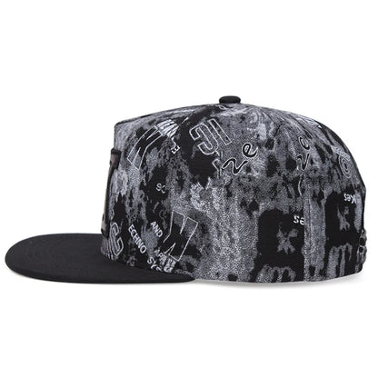 Unisex Letter K 3D Embroidery Flat Brim Hip Hop Baseball Cap