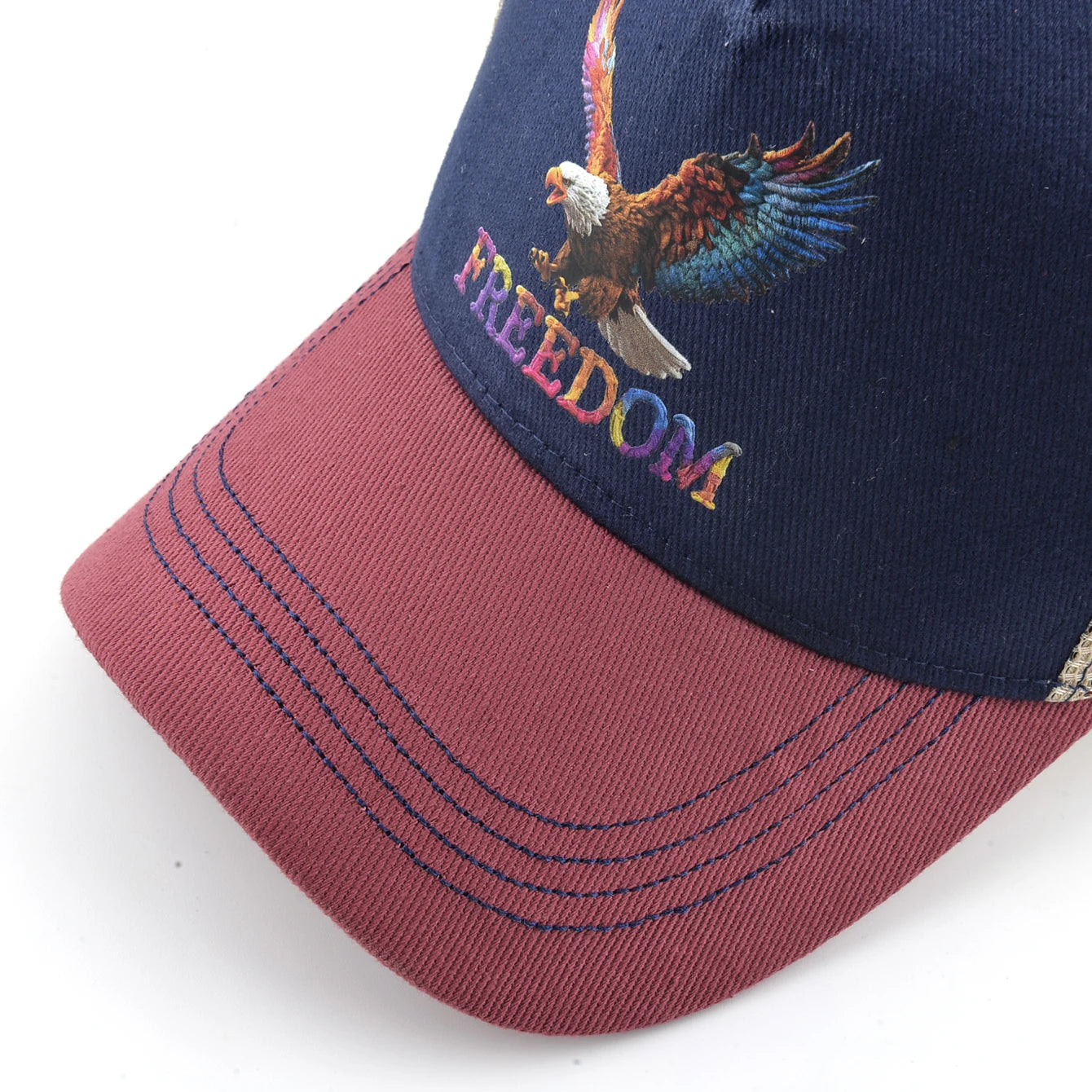 Unisex Eagle Print Mesh Hip Hop Baseball Cap