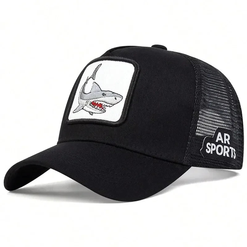 Animal Embroidered Rooster Mesh Baseball Cap