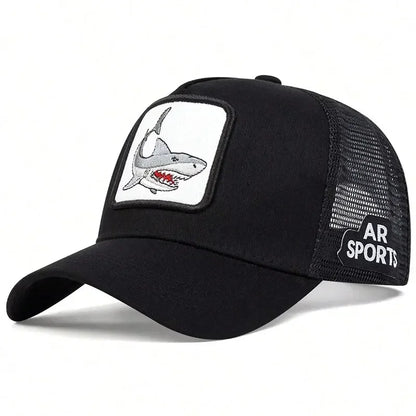 Animal Embroidered Rooster Mesh Baseball Cap