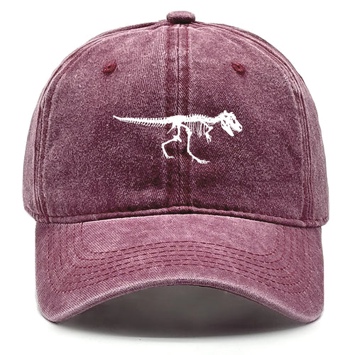 Skeleton Dinosaur Print Retro Adjustable Baseball Cap