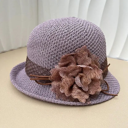 Women’s Round Top Curled Edge Sun Hat
