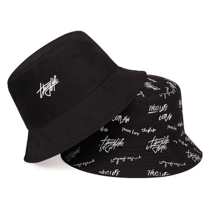 Unisex Double-Sided Thugufe Embroidered Personality Bucket Hat