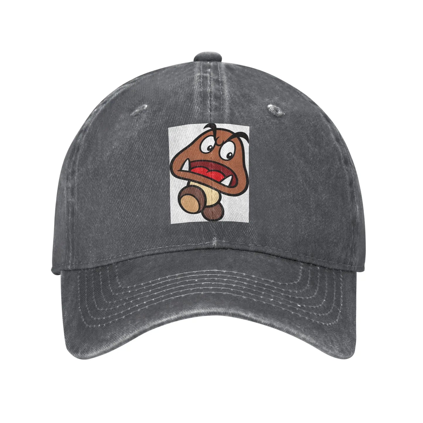Cartoon Game Goomba Face Adjustable Baseball Cap