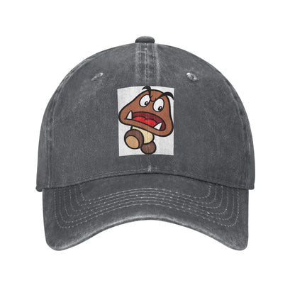 Cartoon Game Goomba Face Adjustable Baseball Cap