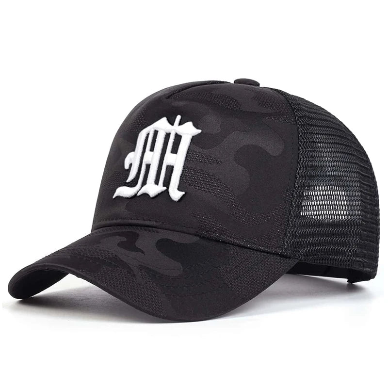 M Letter Camouflage Baseball Cap