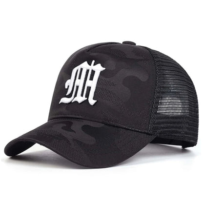 M Letter Camouflage Baseball Cap