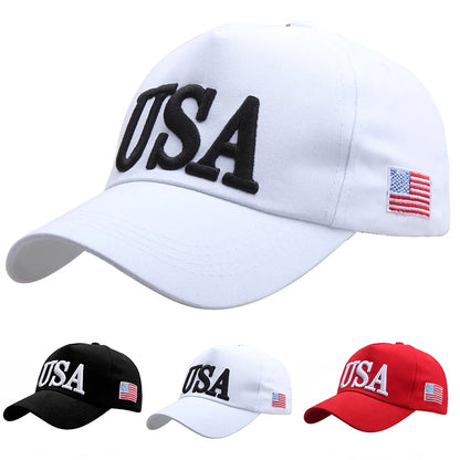 USA Flag Embroidered Baseball Cap