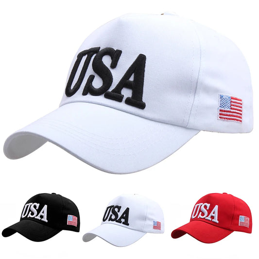 USA Flag Embroidered Baseball Cap