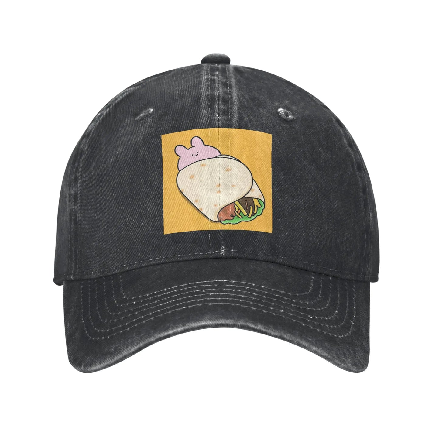Asamimichaan Cute Asamimi Washed Denim Baseball Cap